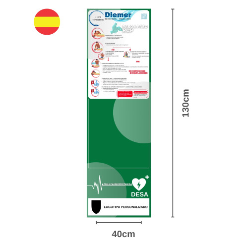 Cartel Columna Zona Cardioprotegida